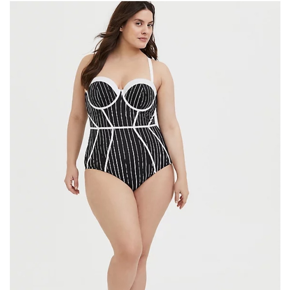 New! Torrid sz 3 Jack Nightmare Before Christmas Swim Bathing Suit 3X